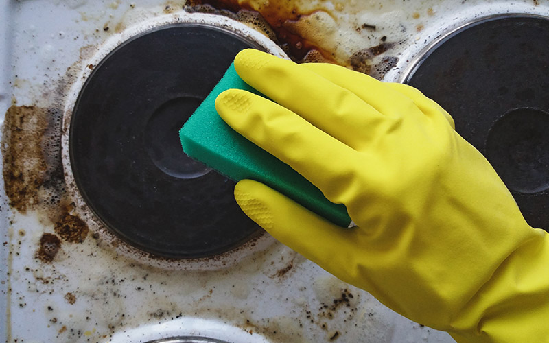 Used Coffee Grounds for Abrasive Degreasing Cleaner